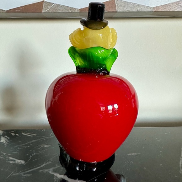 Murano Italy Glass Apple Clown w/ Sticker Vintage Collectible handmade - Picture 6 of 12